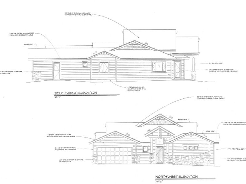 Scottsdale house exterior blueprint