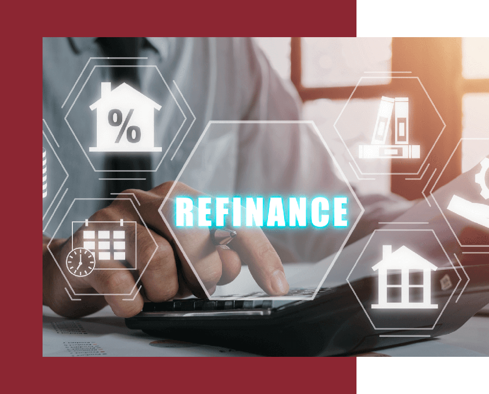 refinance - closeup of person doing calculations on a calculator